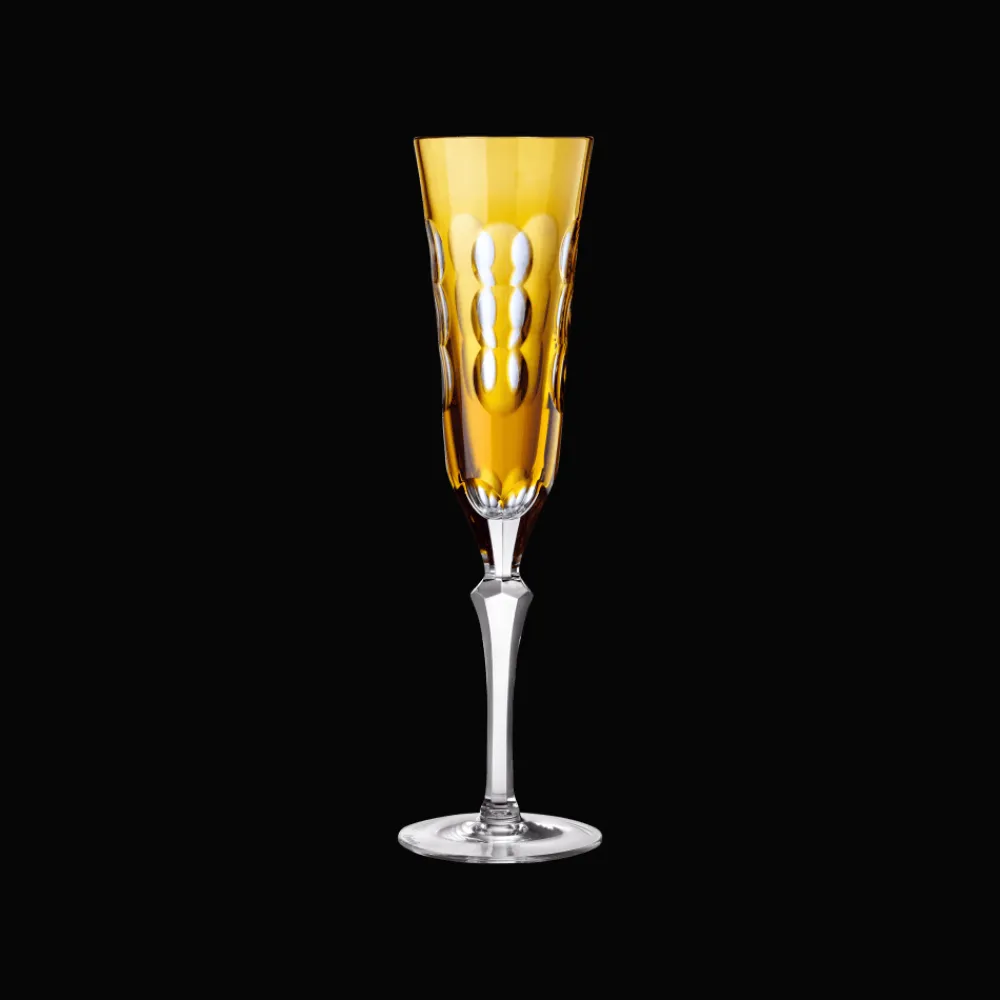Christofle Amber Crystal Champagne Flute