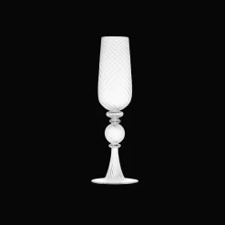 Christofle Blown Glass Champagne Flute Set