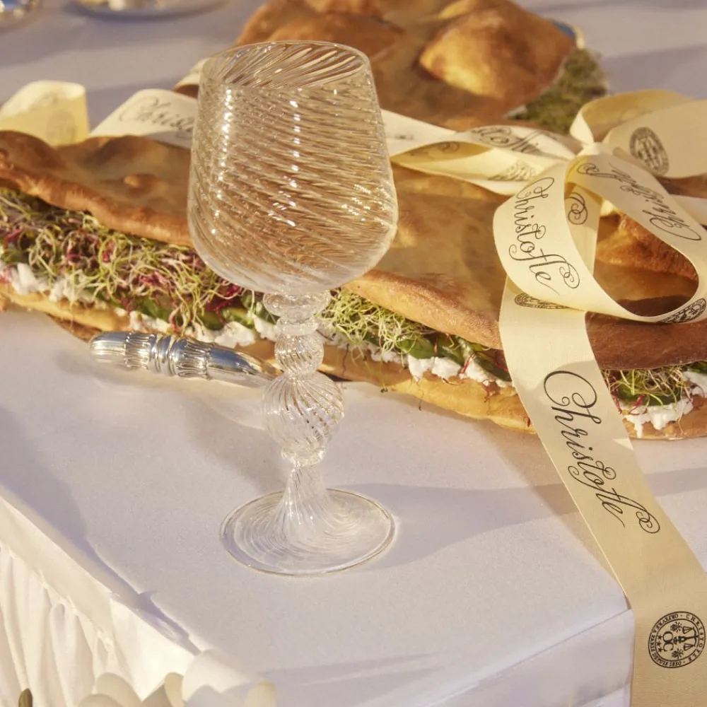 Christofle Blown Glass White Wine Glass Set