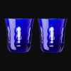 Christofle Blue Crystal Water Goblets - Set of 2