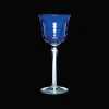 Christofle Blue Crystal Wine Glass