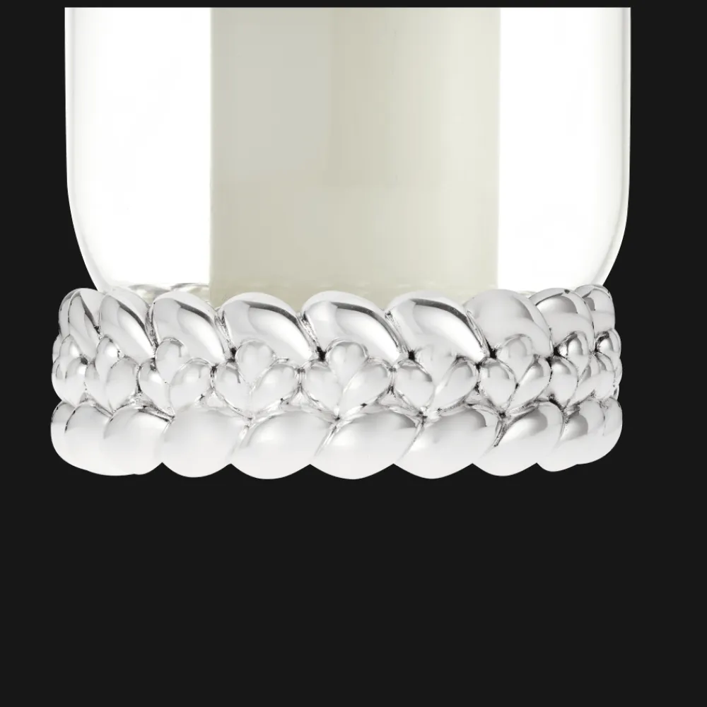 Christofle Borosilicate Glass Silver-Plated Hurricane