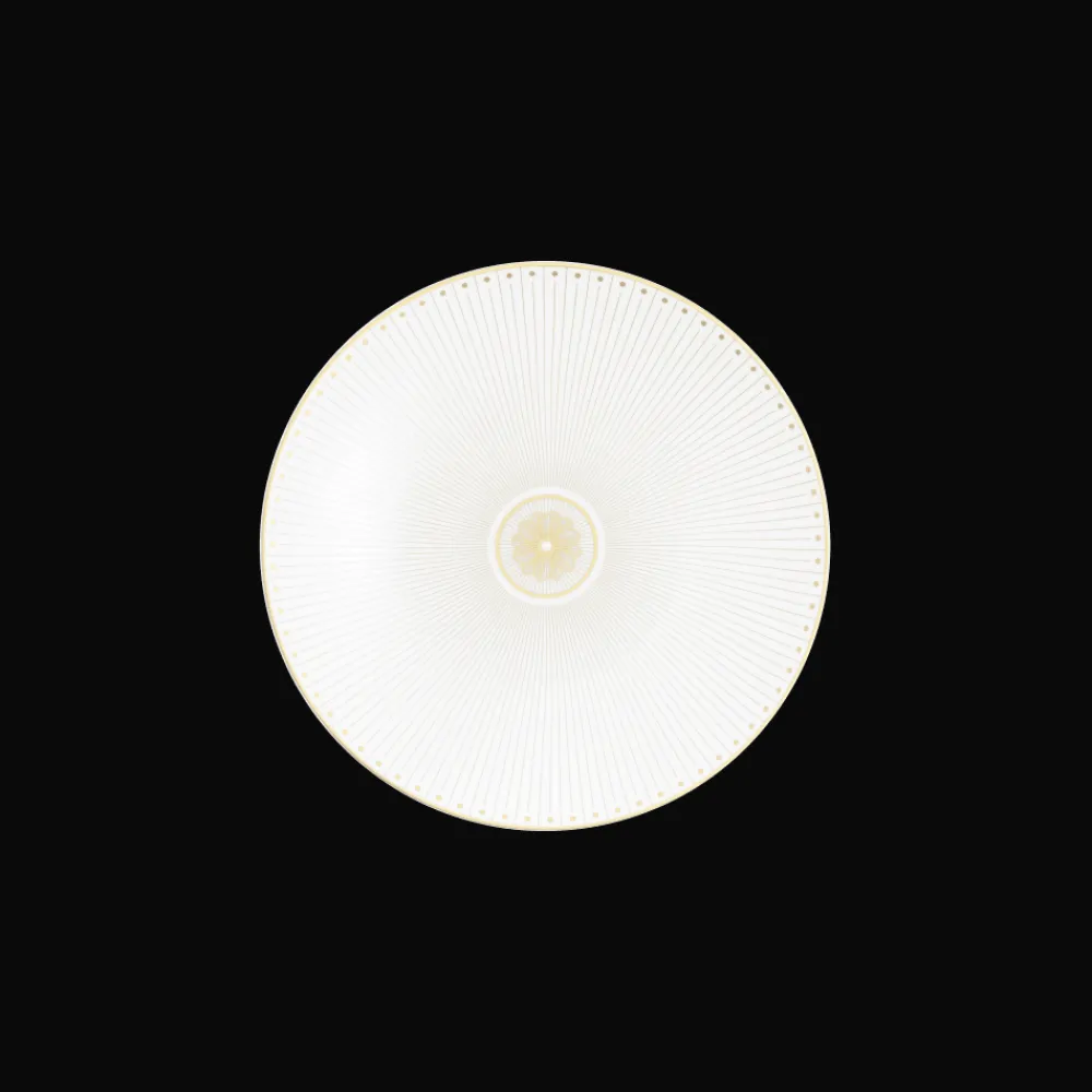 Christofle Dessert Plate Porcelain Gold