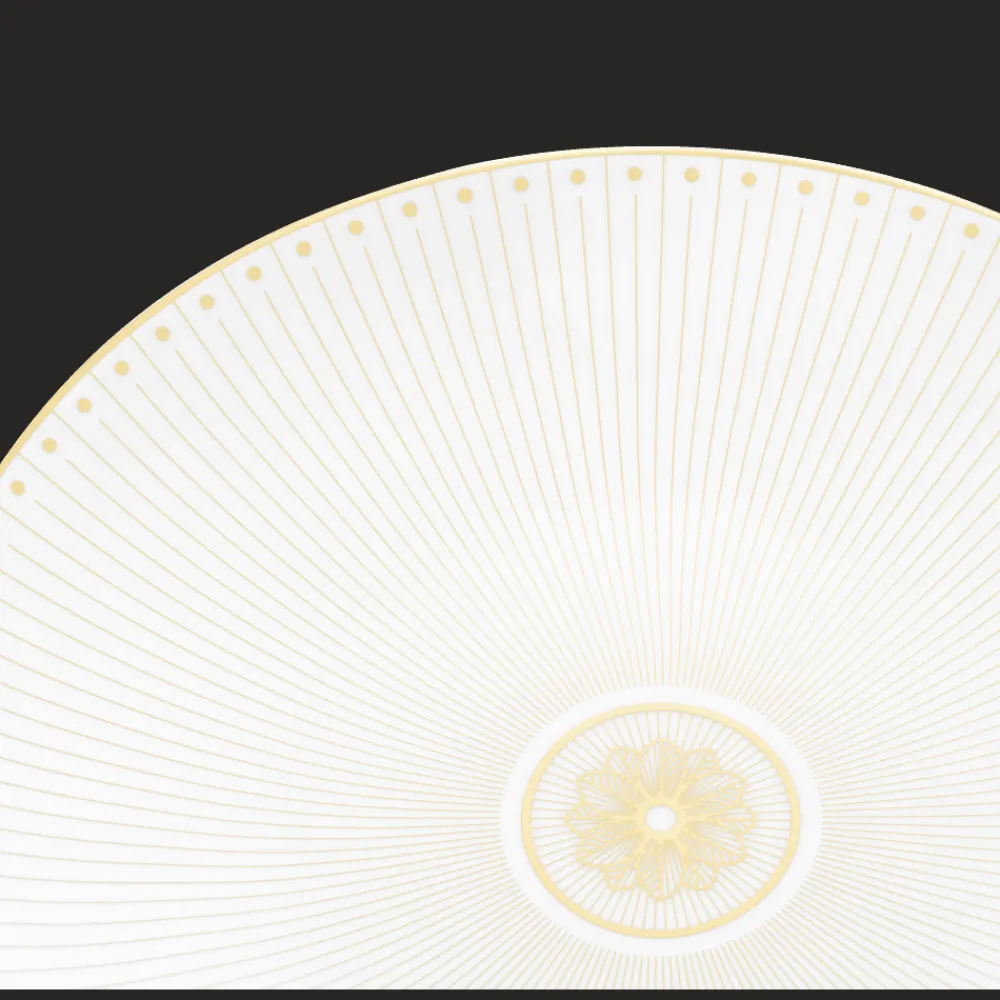Christofle Dessert Plate Porcelain Gold