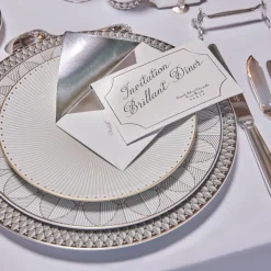 Christofle Dessert Plate Porcelain Gold