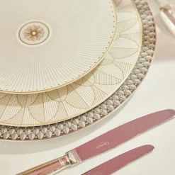Christofle Dessert Plate Porcelain Gold