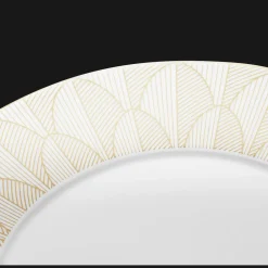 Christofle Dinner Porcelain Plate Gold Finish