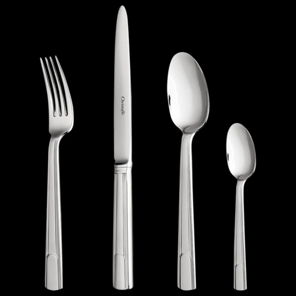 Christofle Flatware set for 12 people (48 pieces) Hudson Stainless steel