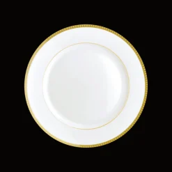 Christofle Gilded Porcelain Dessert Plate
