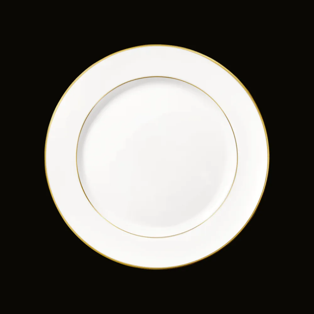 Christofle Gilded Porcelain Dessert Plate