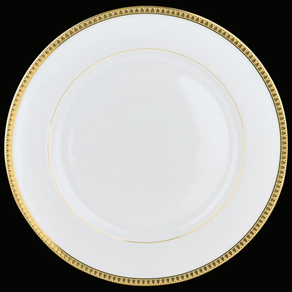 Christofle Gilded Porcelain Dinner Plate