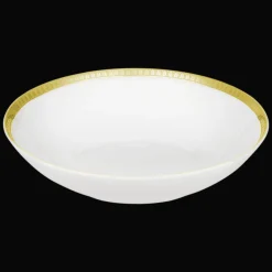 Christofle Gilded Porcelain Soup Cereal Bowl