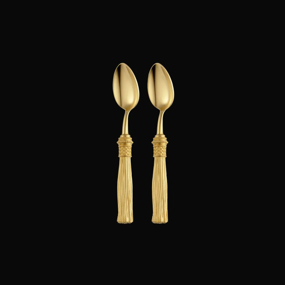 Christofle Gilded Silver-Plated Coffee Spoon Set