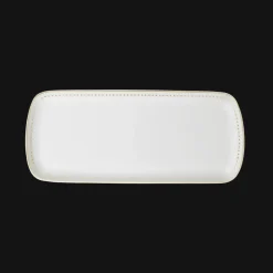 Christofle Gold Finish Porcelain Cake Platter - 15 x 6 in