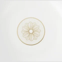 Christofle Gold Finish Porcelain Salad Serving Bowl