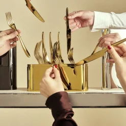 Christofle Gold Stainless Steel Case - 24-piece stainless steel (sold empty)
