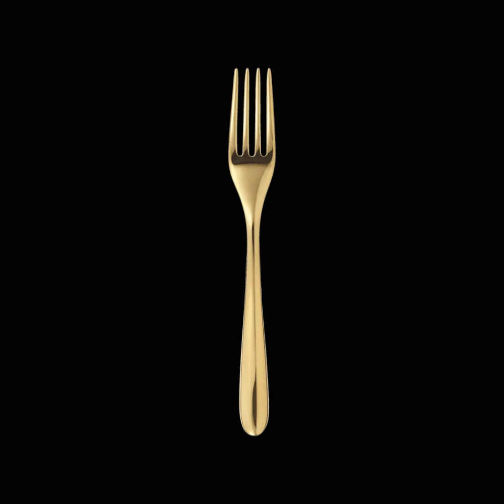 Christofle Gold Stainless Steel Dessert Fork