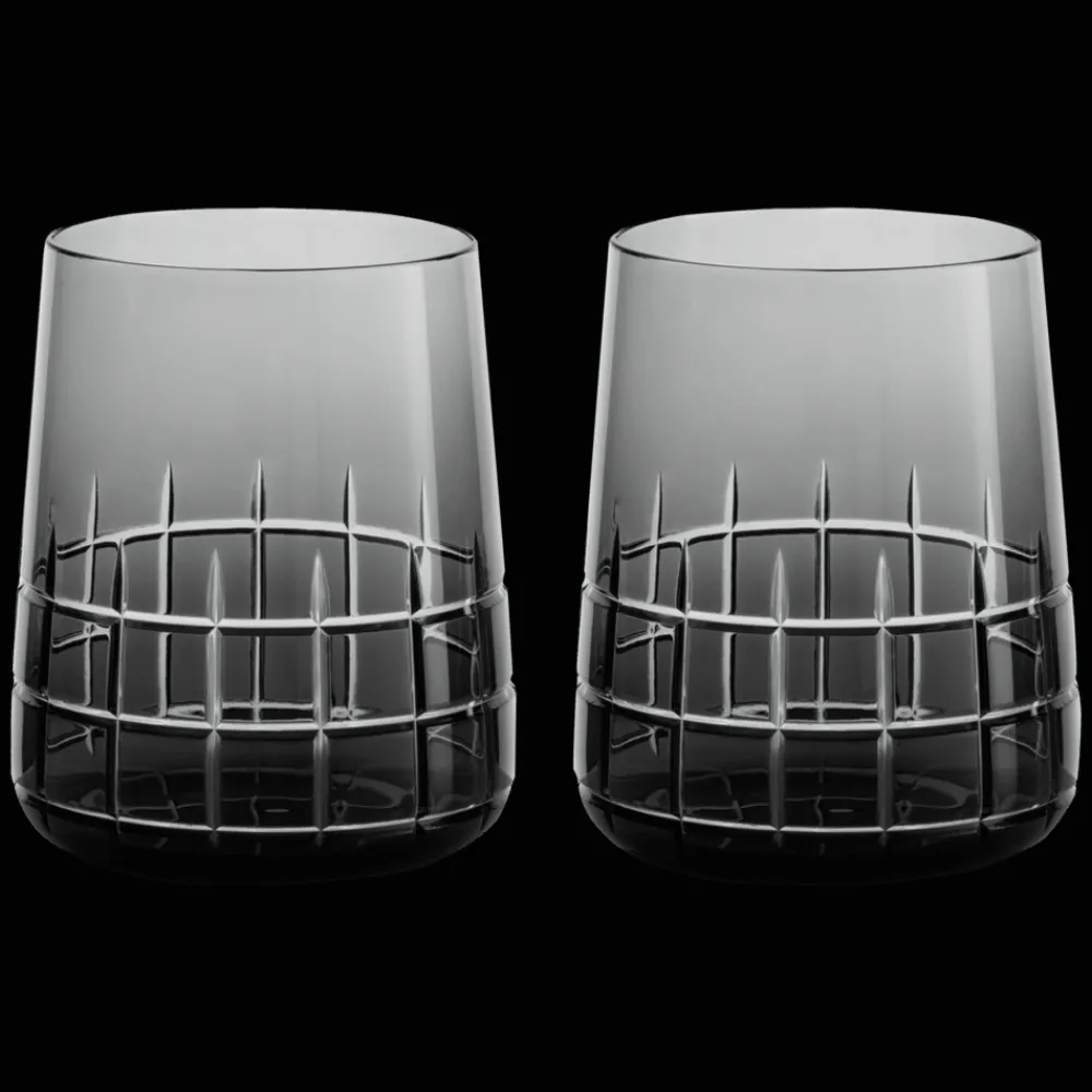 Christofle Grey Crystal Water Glasses - Set of Two