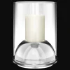 Christofle Large Stainless Steel Hurricane Candle Holder