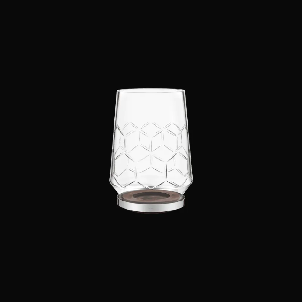 Christofle Madison 6 Glass, Wood And Silver-Plated Hurricane