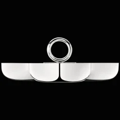 Christofle Medium Silver-Plated 3-Bowl Snack Dish