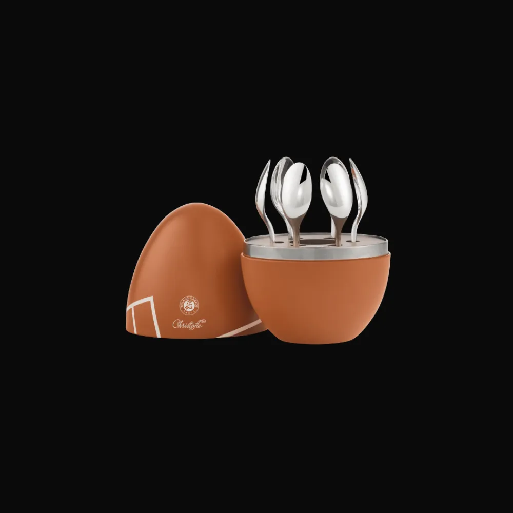 Christofle MOOD COFFEE - Silver-Plated 6-Piece Espresso Spoon Set