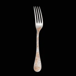Christofle Partially Gilded Rose Gold Dinner Fork