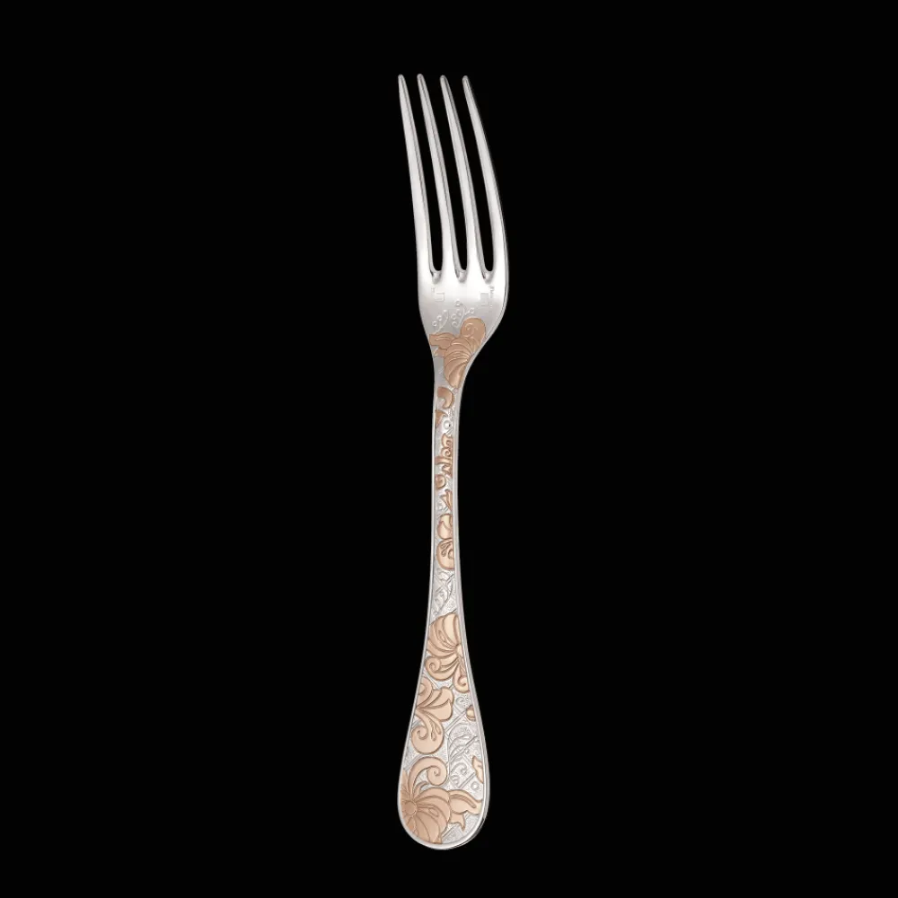 Christofle Partially Gilded Rose Gold Dinner Fork