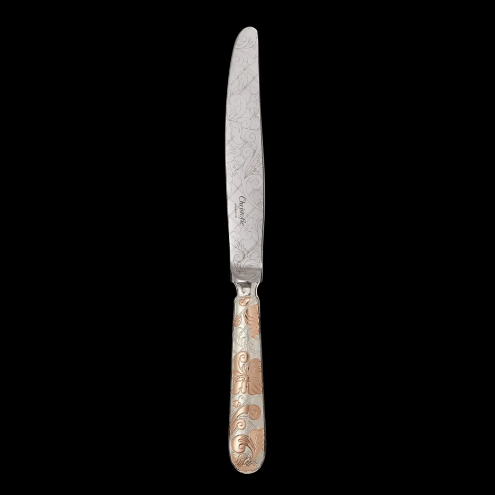Christofle Partially Gilded Rose Gold Dinner Knife
