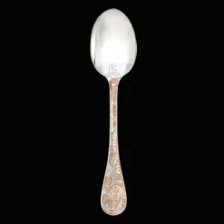 Christofle Partially Gilded Rose Gold Table Spoon
