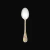 Christofle Partially Gilded Rose & Yellow Gold Dessert Spoons