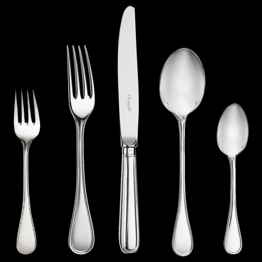 Christofle 5-Piece Silver-Plated Flatware Set