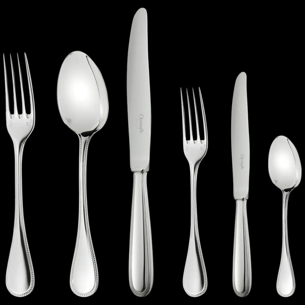 Christofle 36-Piece Silver-Plated Flatware Set with Storage Box