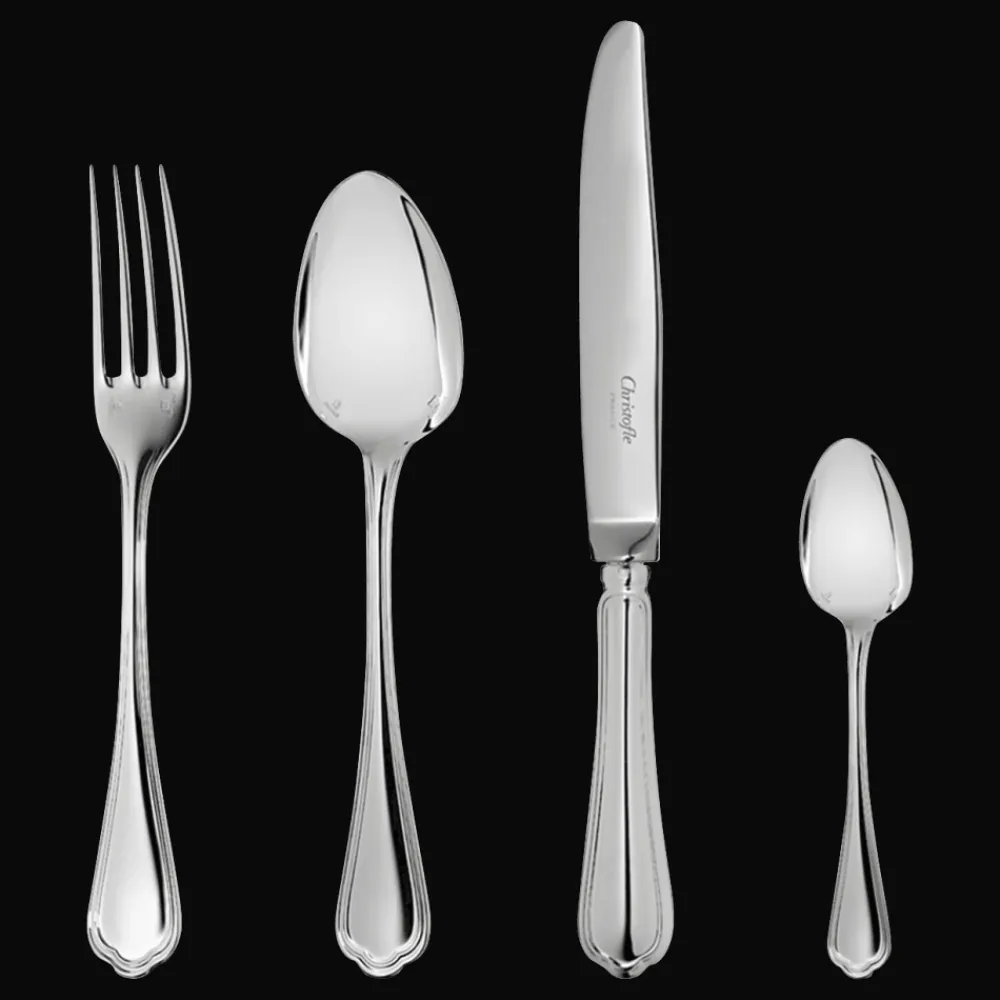 Christofle 24-Piece Silver-Plated Flatware Set with Storage Box