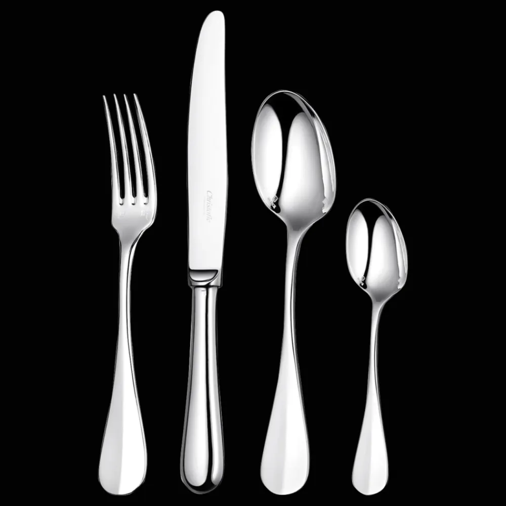 Christofle 24-Piece Silver-Plated Flatware Set with Storage Box