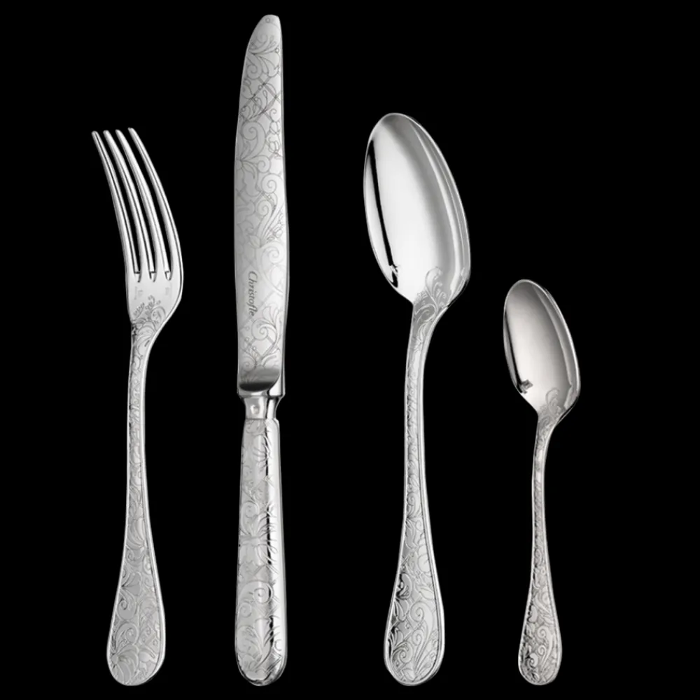 Christofle 24-Piece Silver-Plated Flatware Set with Storage Box