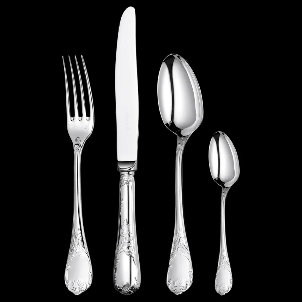 Christofle 24-Piece Silver-Plated Flatware Set with Storage Box