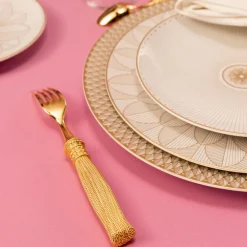 Christofle 4-piece Silver-plated Gilded Individual place settings