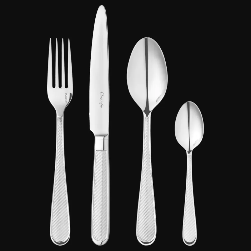 Christofle 24-Piece Stainless Steel Flatware Set