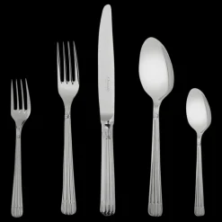 Christofle 75-Piece Stainless Steel Flatware Set with chest