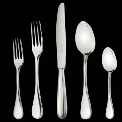 Christofle 75-Piece Stainless Steel Flatware Set with chest
