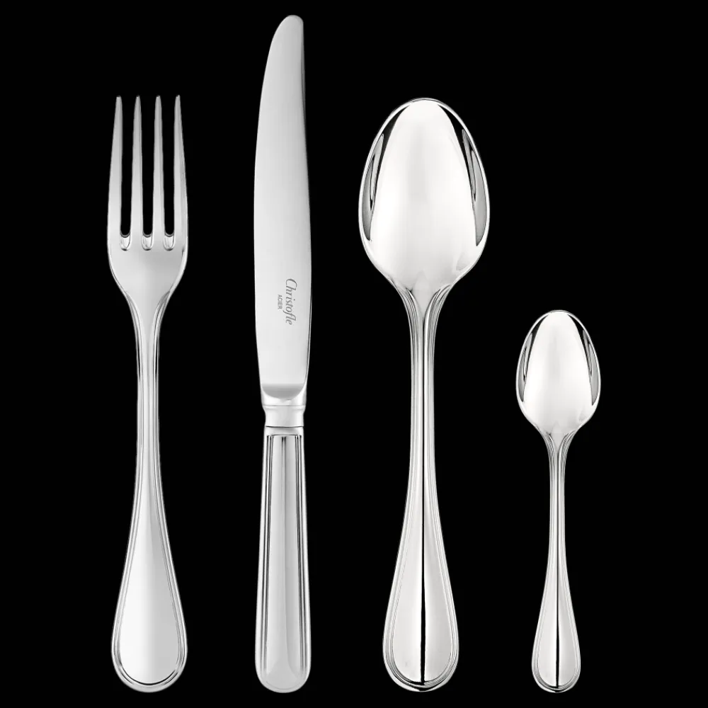 Christofle 48-Piece Stainless Steel Flatware Set with Storage Box