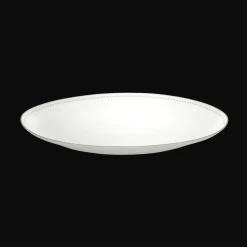 Christofle Platinum Finish Oval Porcelain Platter - 15 in