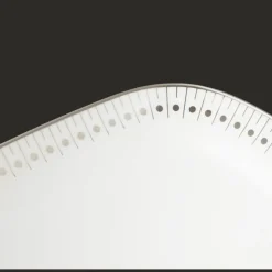 Christofle Platinum Finish Porcelain Cake Platter - 15 x 6 in