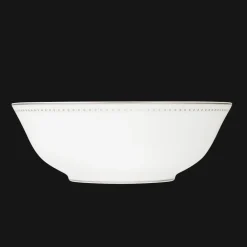 Christofle Platinum Finish Porcelain Salad Serving Bowl