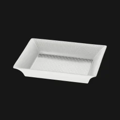 Christofle Platinum Porcelain Trinket Tray Gift Box