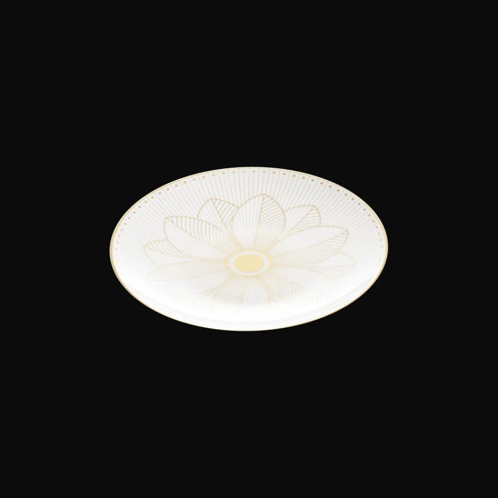 Christofle Porcelain Bread Plate Gold Finish