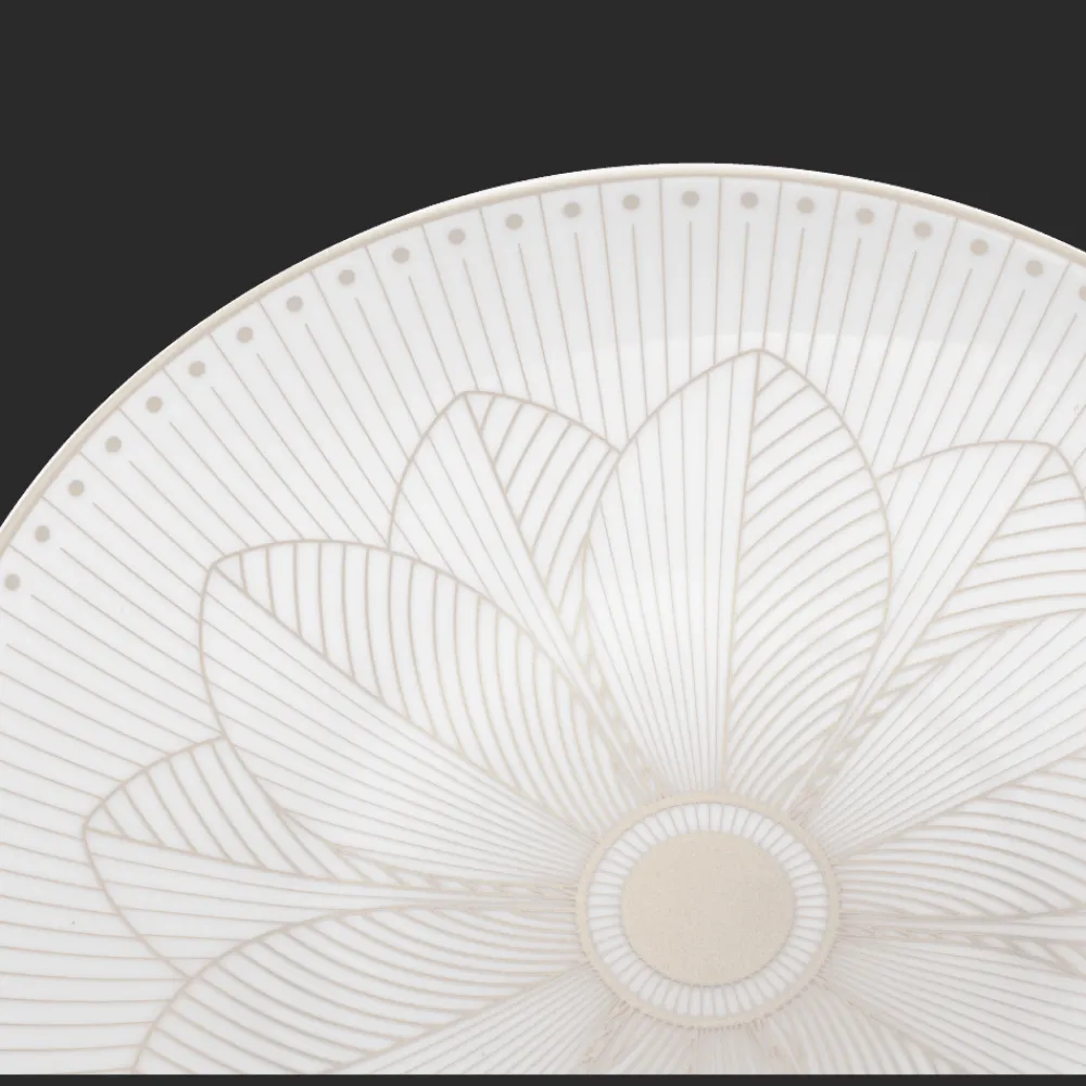 Christofle Porcelain Bread Plate Platinum Finish