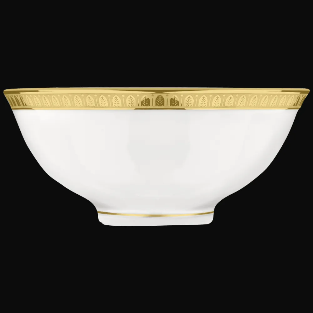 Christofle Porcelain Chinese Soup Bowl Gold finish