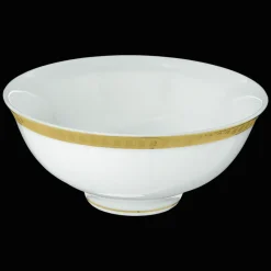 Christofle Porcelain Chinese Soup Bowl Gold finish